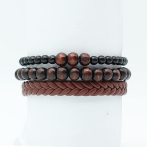 Set: 3 bracelets for men LT BRN BH8905